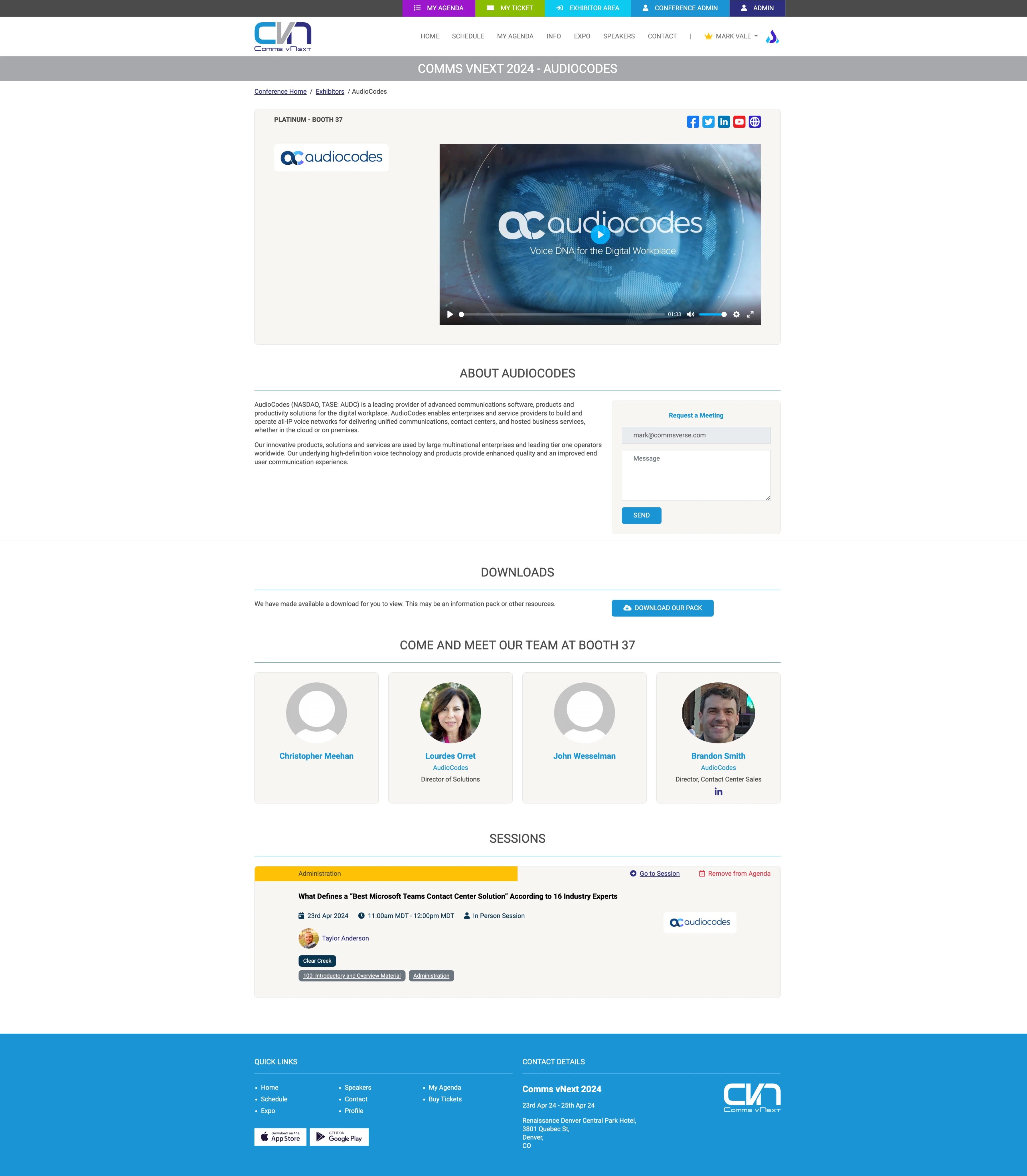 screenshot of Just Attend